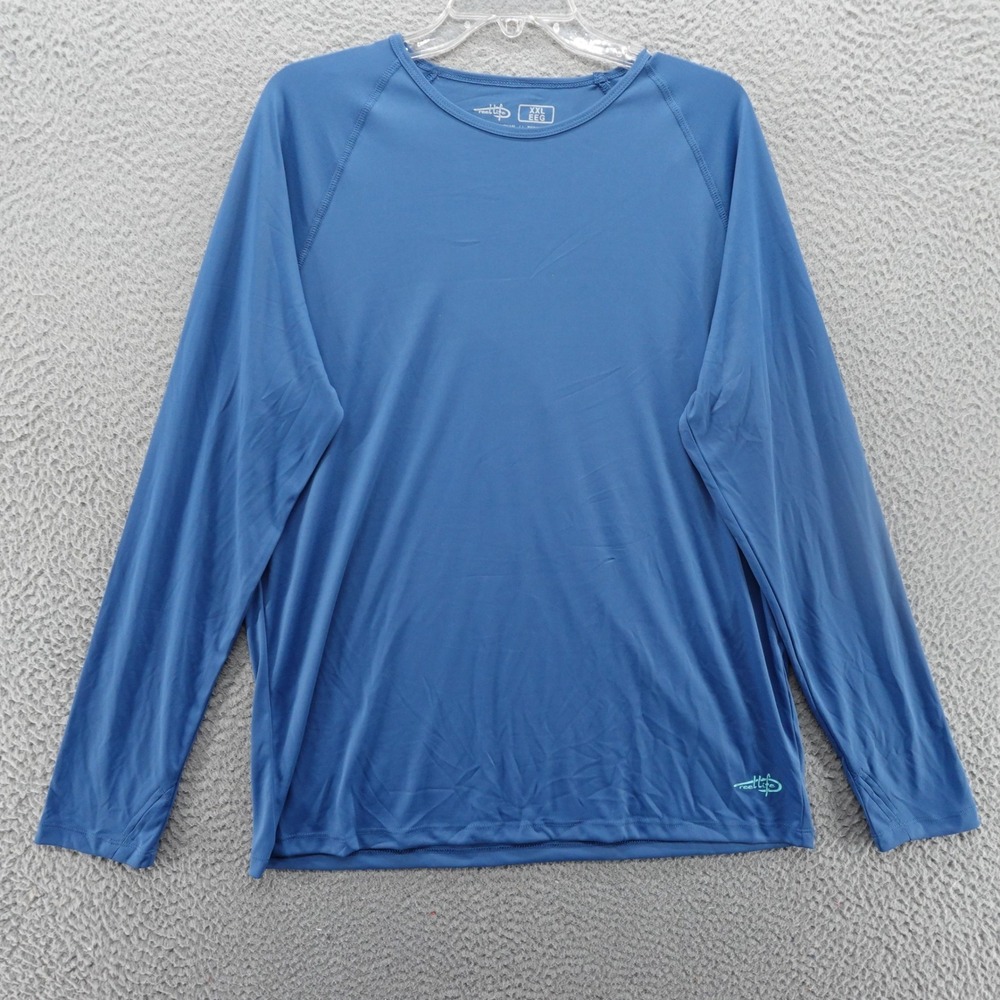 Reel Life Womens Jax Beach UV Long Sleeve T-Shirt Blue XXL Raglan NEW